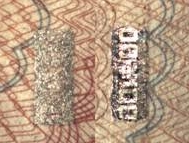 ��һ��α�찲ȫ�����ڳ�Ʊ���棬ʹ�ûҺ�ɫ��īӡˢһ����ɫ�������������û�ɫ��īӡˢ�������֣���ȫϢͼ�ģ����м�ģ���� ��&yen;100������������α�찲ȫ���޴���������